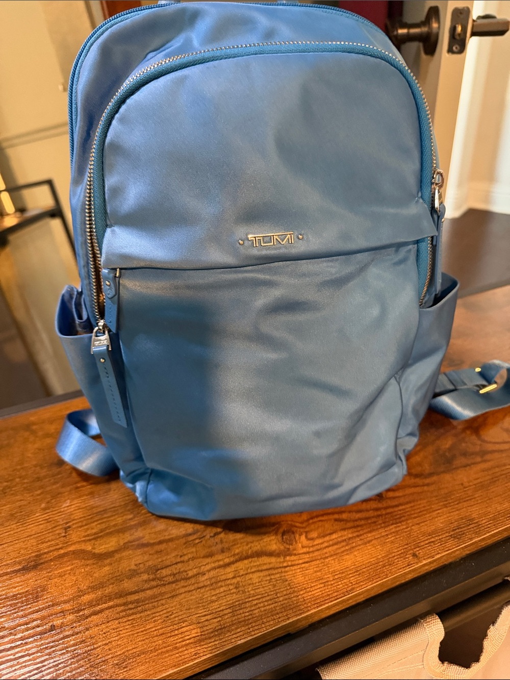 Tumi Blue Women's Backpack with Front Zip Pocket